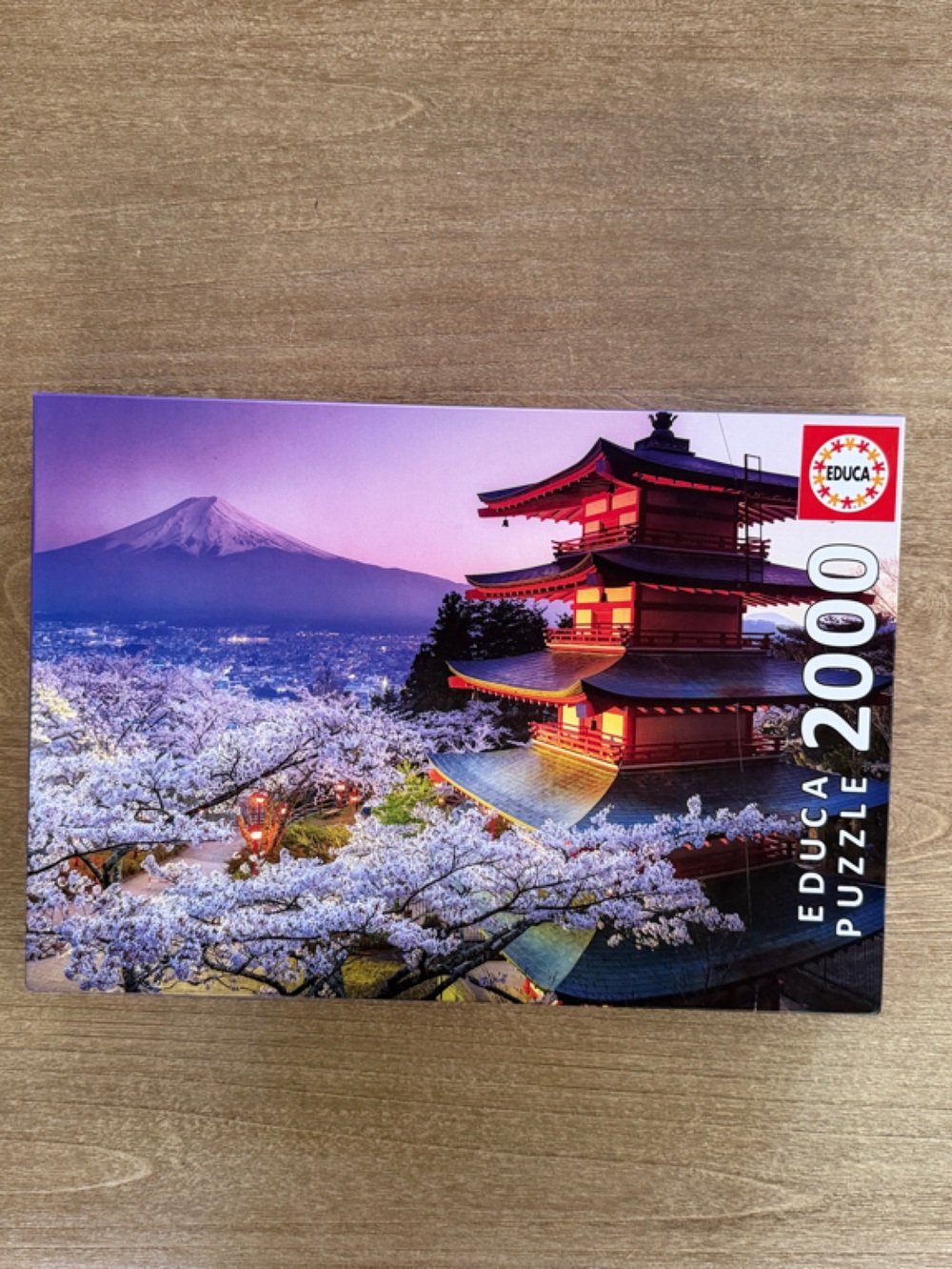 Educa 2000-Piece Scenic Sakura Puzzle - Purple & Red